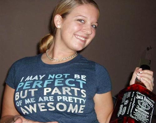 I May Not Be Perfect But Parts Of Me Are Pretty Awesome tshirt. PYGOD.COM