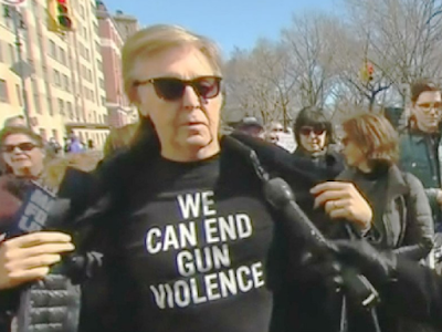 Paul McCartney 'WE CAN END GUN VIOLENCE' t-shirt. PYGear.com