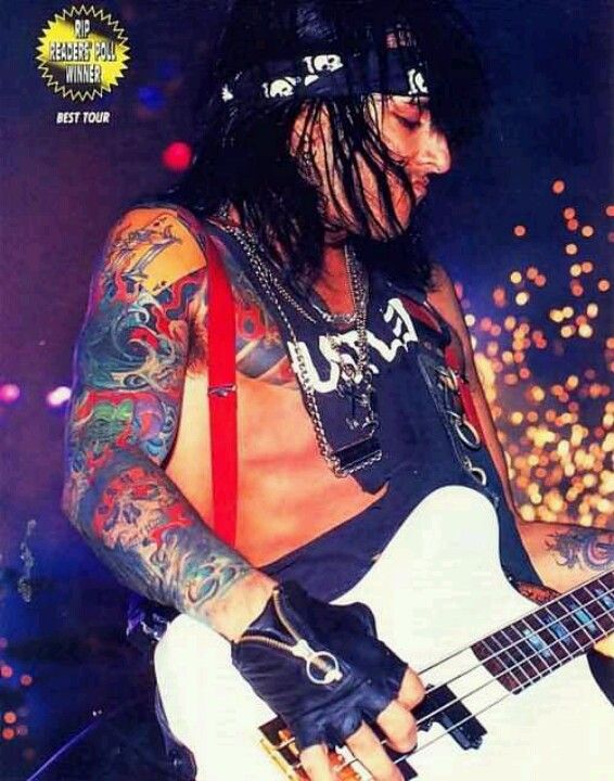 Motley Crue Nikki Sixx distressed Hustler shirt