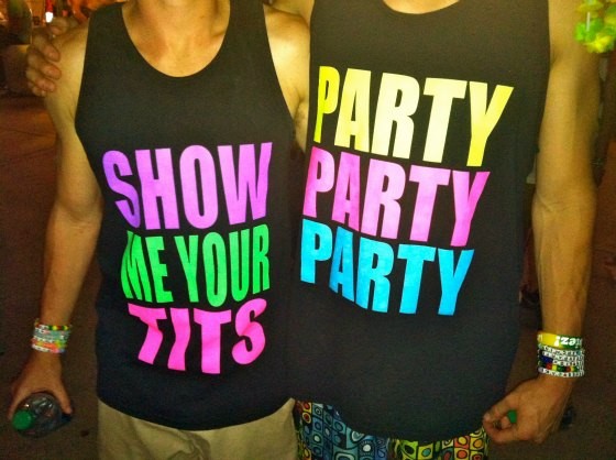 'SHOW ME YOUR TITS' PARTY t-shirt. PYGOD.COM