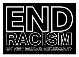 END RACISM sticker. PYGear.com