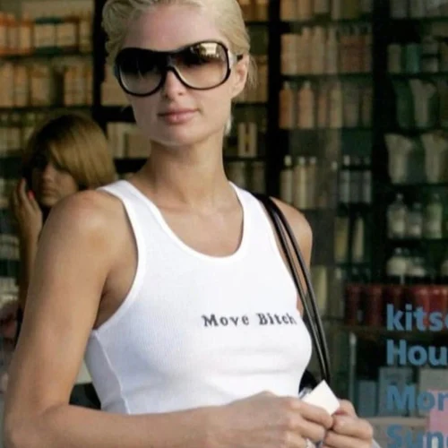 Paris Hilton Move Bitch tank shirt