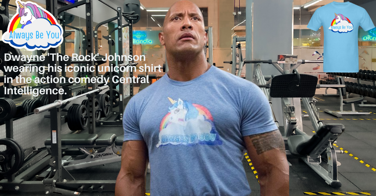 Dwayne The Rock Johnson unicorn shirt Central Intelligence comedy movie. PYGear.com