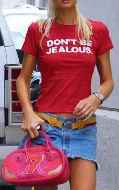 Don't Be Jealous Paris Hilton tee shirt