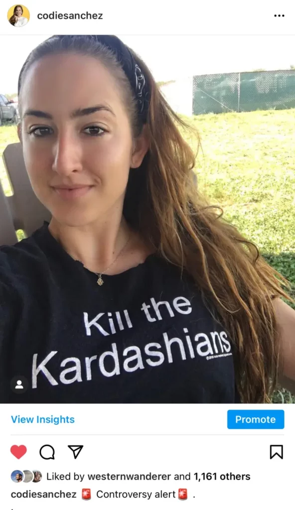 Kill The Kardashians t-shirt as worn by businesswoman Codie Sanchez. PYGear.com
