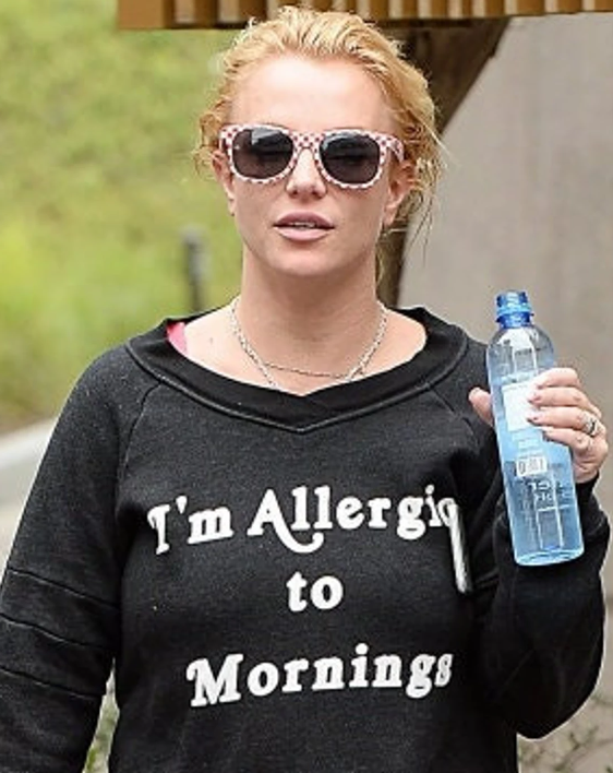 Britney Spears shirt Allergic to Mornings. PYGear.com