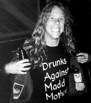 Drunks Against Madd Mothers t-shirt as worn by James Hetfield MetallicA AlcoholicA. PYGear.com