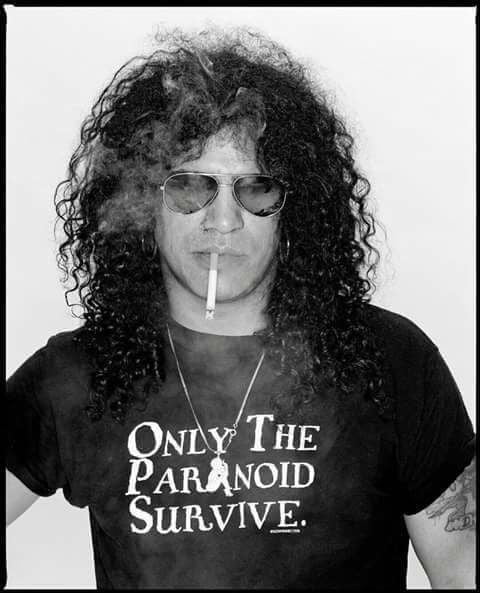 Slash Only The Paranoid Survive tee shirt