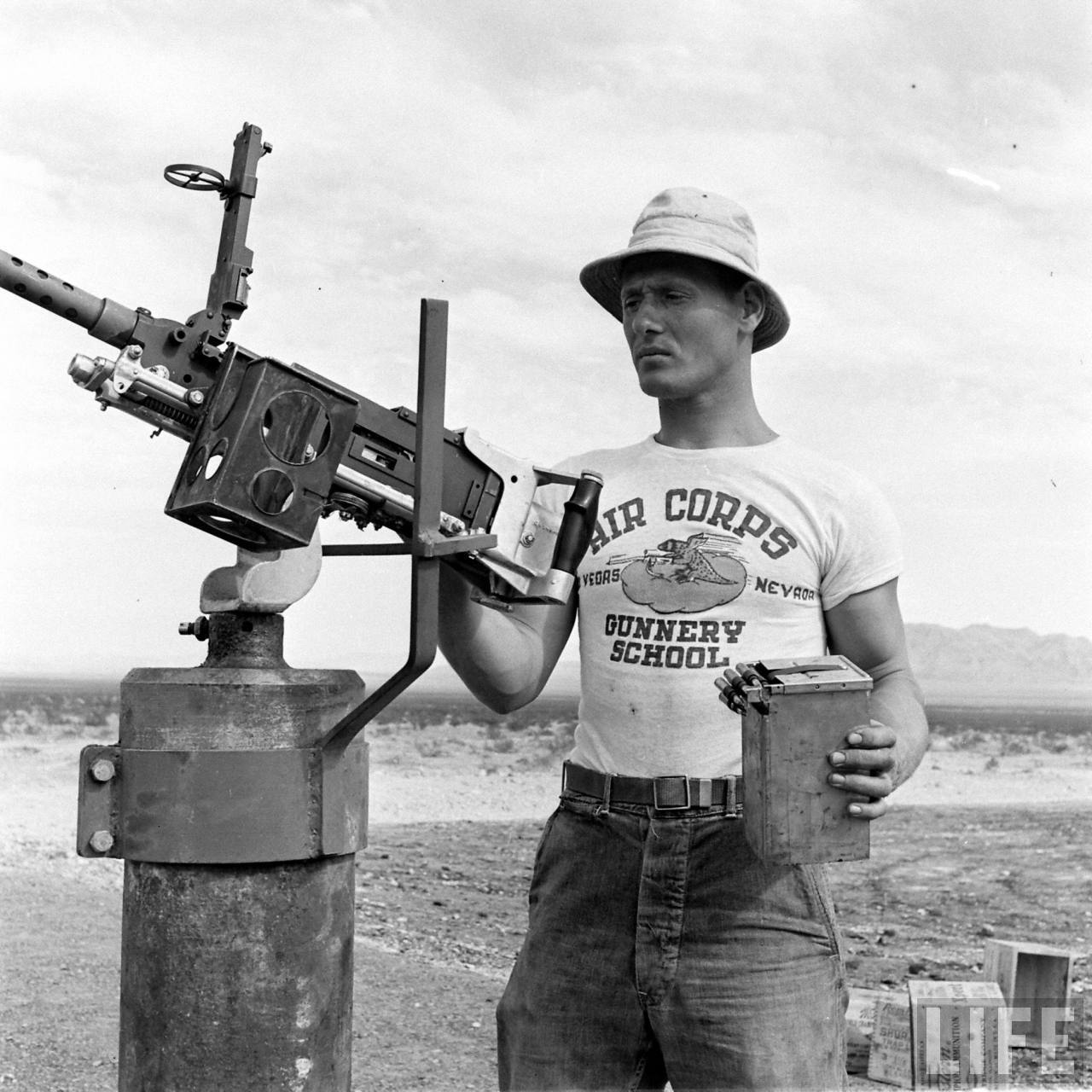 Air Corps Gunnery School T-shirt featured on the July 13th 1942 cover of LIFE magazine