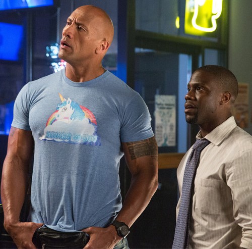 Dwayne 'The Rock' Johnson unicorn t-shirt in Central Intelligence movie. PYGear.com