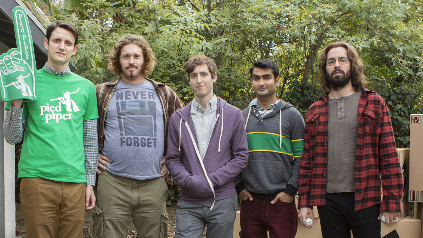 Silicon Valley: Zach Woods, T.J. Miller, Thomas Middleditch, Kumail Nanjiani, and Martin Starr.