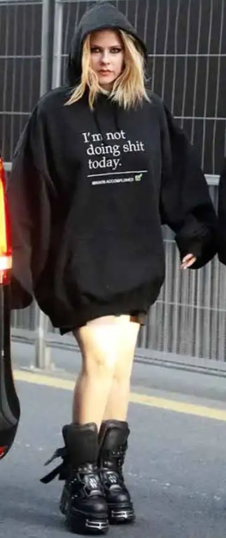 Avril Lavigne I'm Not Doing Shit Today Mission Accomplished hoodie