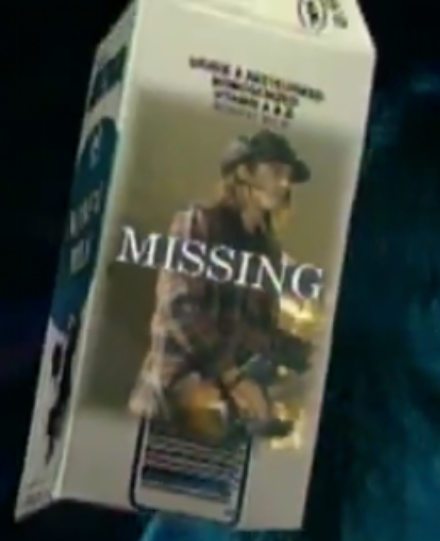 Izzy Stradlin Missing Milk Carton as seen in Guns N Roses video Live and Let Die