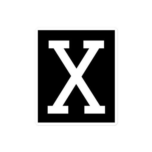 X Straight Edge Sticker