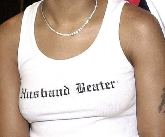 Husband Beater wifebeater white tank top