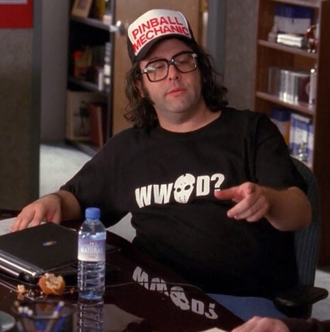 Frank Rossitano PINBALL MECHANIC trucker hat + What Would Jason Do shirt