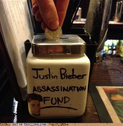 Justin Bieber Assasination Fund meme