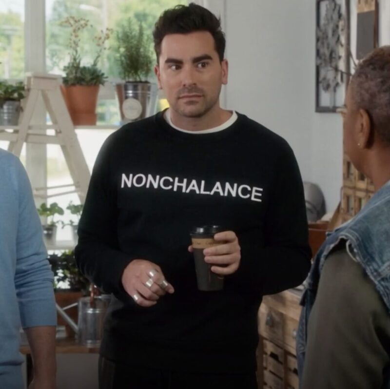 David Rose Nonchalance Sweatshirt on Schitt’s Creek