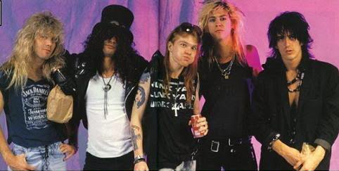 Axl Rose, Slash, Duff McKagan, Izzy Stradlin, Steven Adler Guns N’ Roses GNR original lineup.