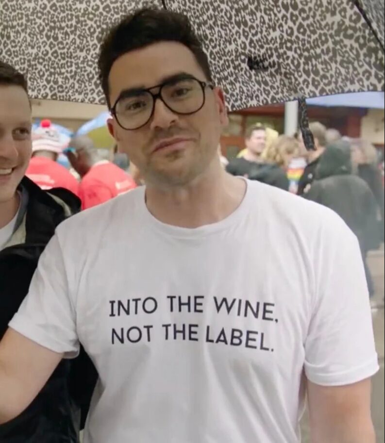 Into The Wine Not The Label David Rose Schitt's Creek t-shirt