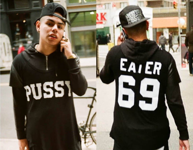 PUSSY EATER 69 shirt worn by 6ix9ine