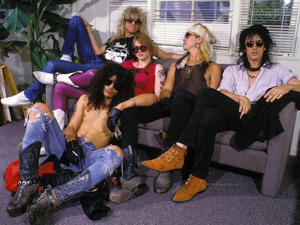Axl Rose, Slash, Duff McKagan, Izzy Stradlin, Steven Adler Guns N’ Roses GNR original lineup. 