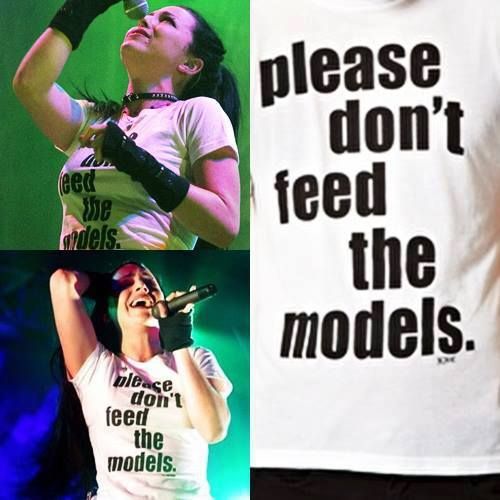 Amy Lee Evanescence please don't feed the model t-shirt