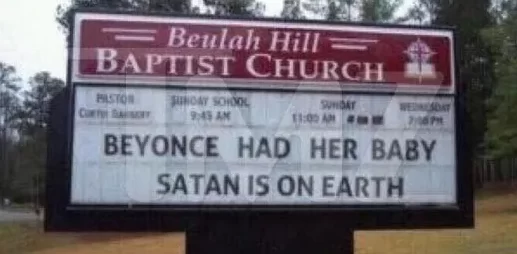 Beyonce's baby is Satan