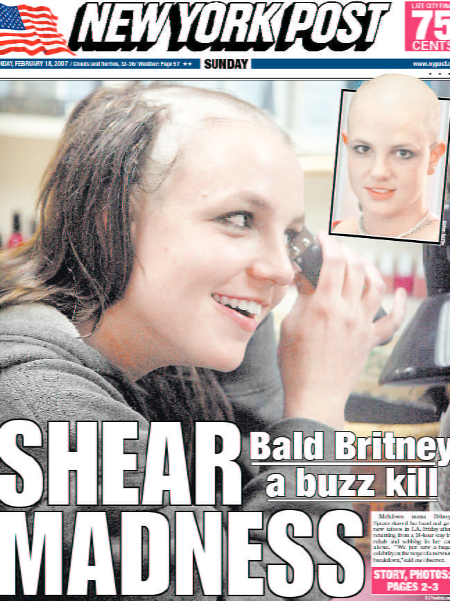 Britney Spears shaved head 2007