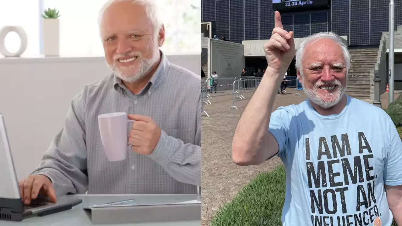 Hide The Pain Harold meme real name András István Arató - I Am A Meme Not An Influencer shirt