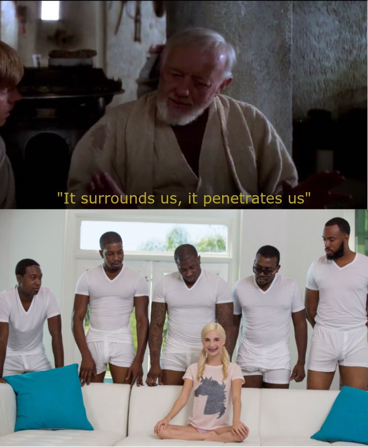It surrounds us it penetrates us meme Piper Perri blacked