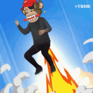 To The Moon On Fire Fart GIF