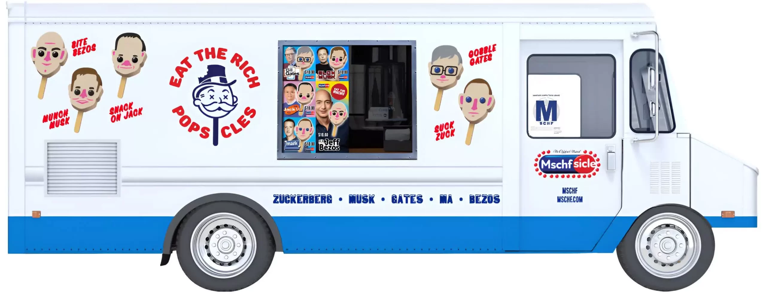 Eat the rich Tech Billionaires popsicles