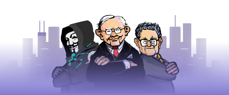 Three Investeers Buffett Soros Satoshi