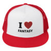I Heart Fantasy - I Love Fantasy Trucker Cap (Embroidered)