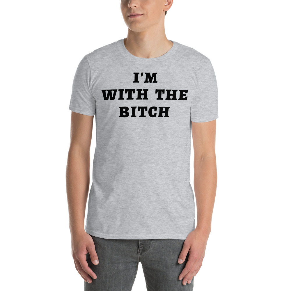 I'M WITH THE BITCH (couple matching tees) T-Shirt - Image 5