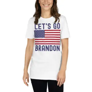 Alternative view of Let's Go Brandon American Flag Impeach Biden T-Shirt