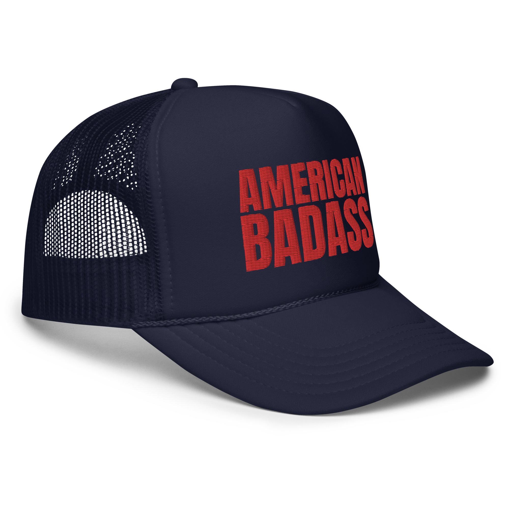 AMERICAN BADASS Red White and Blue Embroidered Trucker Hat - Image 13