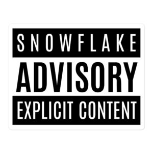 Snowflake Advisory Explicit Content stickers
