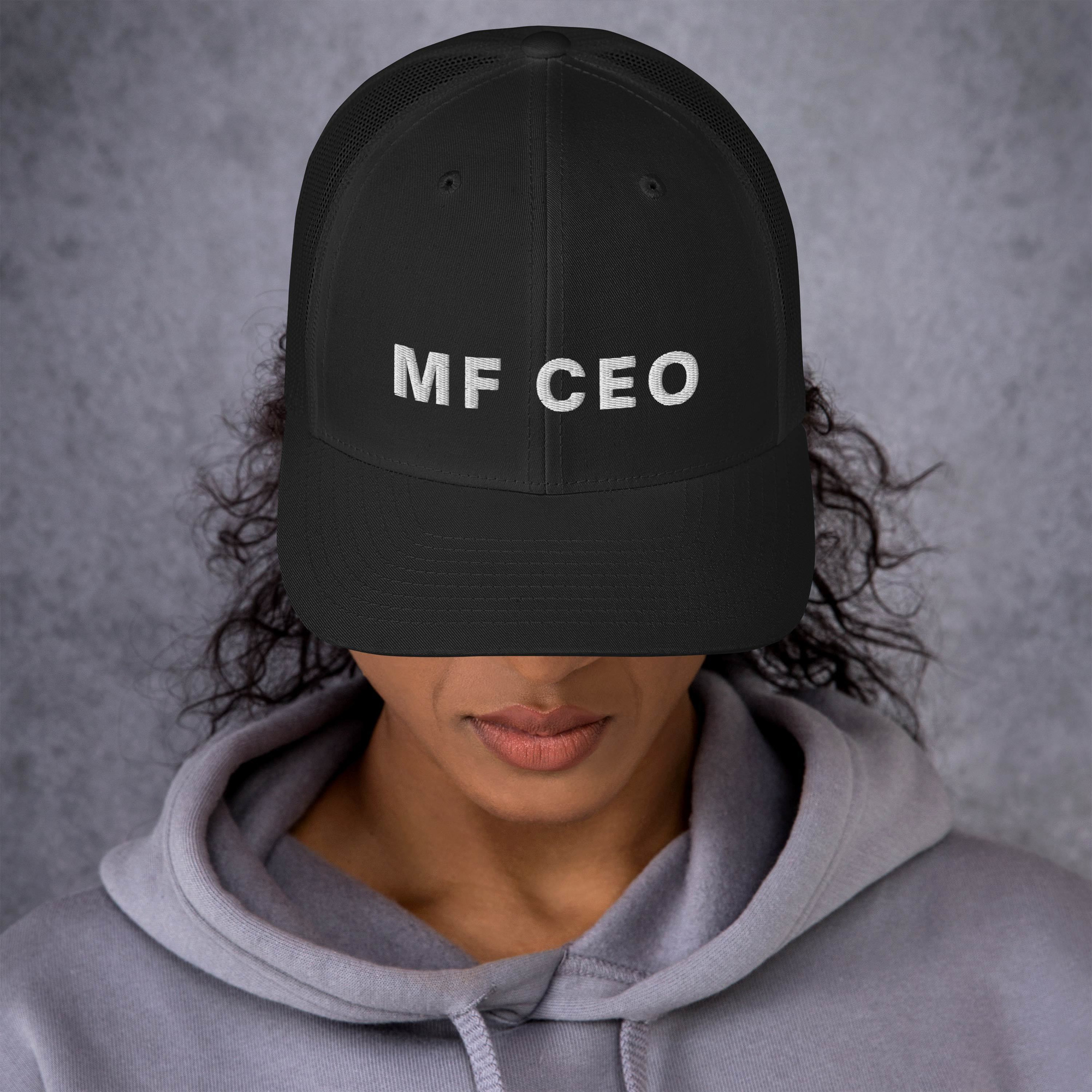 MF CEO Mother Fucking CEO Trucker Cap (3D Puff Embroidery) - Image 3