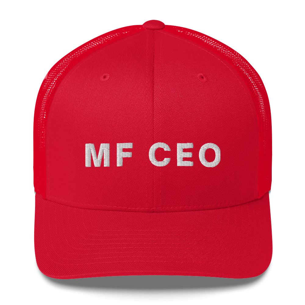 MF CEO Mother Fucking CEO Trucker Cap (3D Puff Embroidery) - Image 9