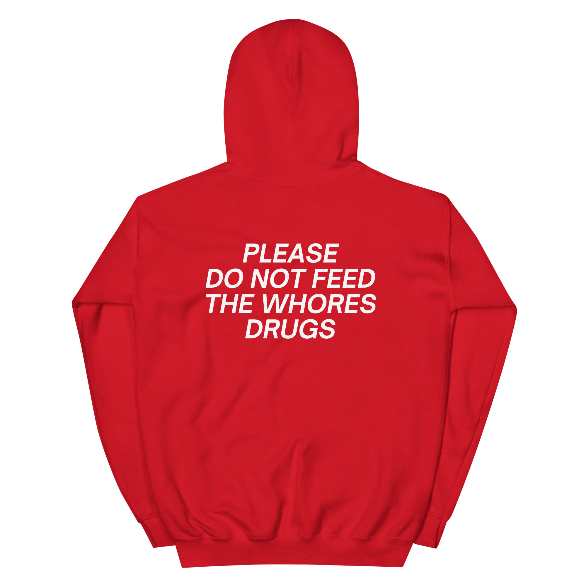 PLEASE DO NOT FEED THE WHORES DRUGS (Front + Back) Hoodie - Image 12