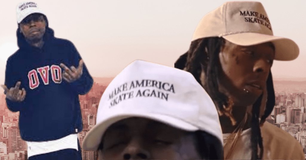 Lil Wayne Make America Skate Again hat MAGA. PYGear.com