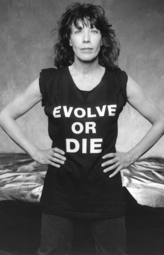 Lily Tomlin evolve or die shirt. PYGear.com
