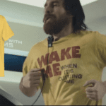 WAKE ME When It's Quitting Time T-Shirt Sam Bell Moon movie. PYGear.com