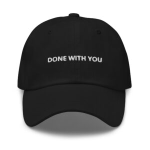 Kendall Jenner ‘done with you’ hat (embroidered)