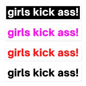GIRLS KICK ASS Bubble-Free Sticker Pack