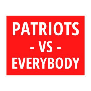 Patriots Vs Everybody Sticker