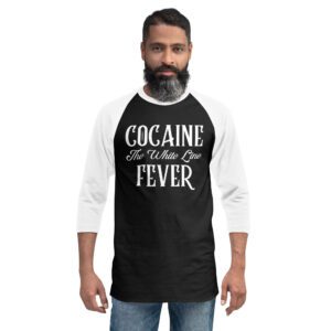 Alternative view of COCAINE The White Line FEVER raglan shirt