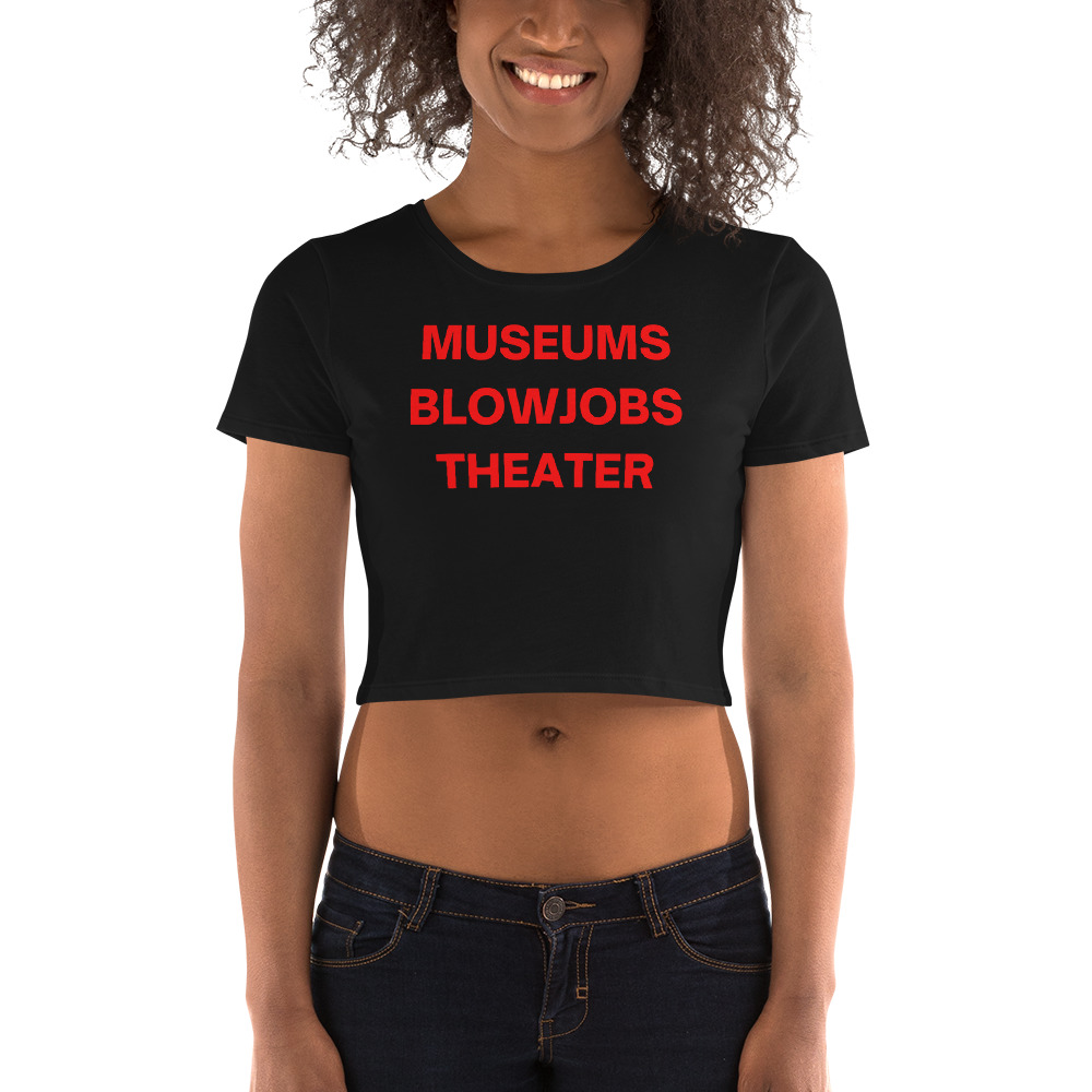 Miley Cyrus MUSEUMS BLOWJOBS THEATER Crop Top Tee - Image 4